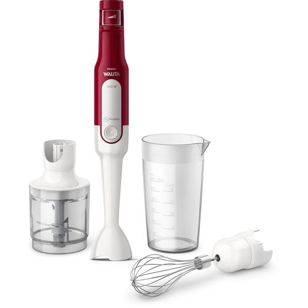 Mixer Philips Walita Pro Mix Deep Red Ri2622 - 3 em 1 - Mini