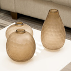 Moana Vaso Decorativo Enfeite 22x13x13cm Vidro Âmbar