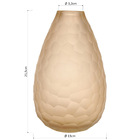 Moana Vaso Decorativo Enfeite 22x13x13cm Vidro Âmbar