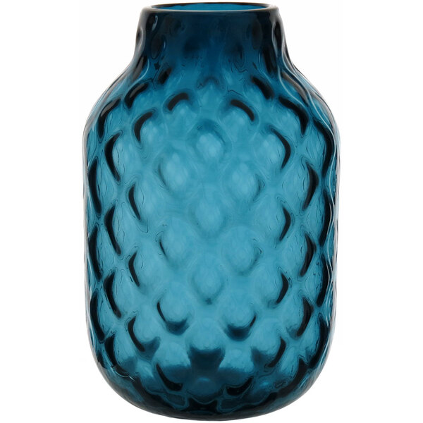 Moana Vaso Decorativo Enfeite 38x25x25cm Vidro Azul
