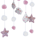 Móbile De Teto Chuva De Amor Rosa Quarto Bebê Infantil Menina