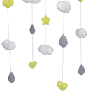 Móbile De Teto Crochê Chuva De Amor Amarelo Quarto Bebê Infan