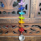 Móbile Esfera De Cristal 7 Chakras Em Flores 21348