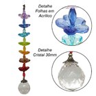 Móbile Fio De Luz Esfera De Cristal 30mm 7 Chakras