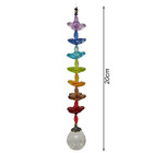 Móbile Fio De Luz Esfera De Cristal 30mm 7 Chakras