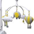 Móbile Musical Elefante Balão Cinza Quarto Bebê