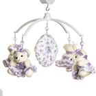 Móbile Musical Ursinha De Tiara Lilás Quarto Bebê