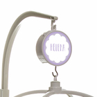 Móbile Musical Ursinha Lilás Provençal E Coração Quarto Bebê