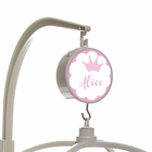 Móbile Musical Ursinha Princesa E Balão Rosa Quarto Bebê