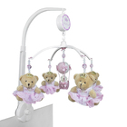 Móbile Musical Ursinha Princesa E Balão Rosa Quarto Bebê