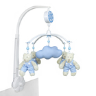 Móbile Musical Ursinho Azul E Nuvem Quarto Bebê