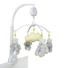 Móbile Musical Ursinho Cinza E Nuvem Quarto Bebê