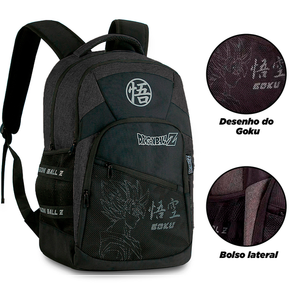 Mochila De Costas Dragon Ball Z Escolar Preta Notebook | Leroy Merlin