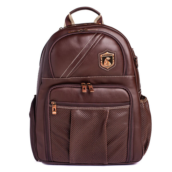 Mochila De Couro Italiano Para Fotógrafos E Notebook 15.6" -