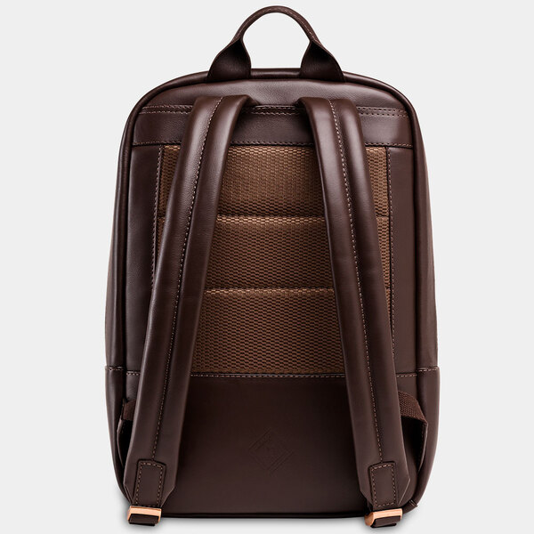 Mochila De Couro Italiano Para Notebook 15.6