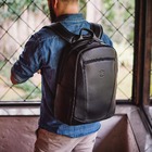Mochila De Couro Italiano Para Viagem E Notebook 15.6" - Nw07