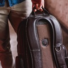 Mochila De Couro Italiano Para Viagem E Notebook 15.6" - Nw07