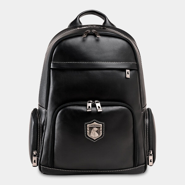 Mochila De Couro Italiano Para Viagem E Notebook 15.6" - Nw07