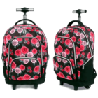 Mochila Escolar De Rodinhas Juvenil Luxo Capricho Flores