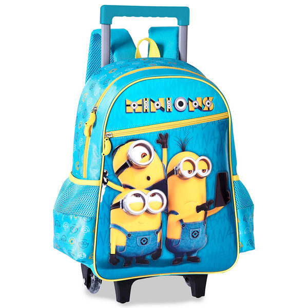 Mochila Escolar Infantil Com Rodinhas Para Meninos - Minions