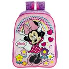 Mochila Escolar Infantil De Costas Minnie 16" Impermeável Par