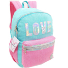 Mochila Escolar Juvenil Love Holográfico Dl1264