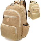 Mochila Escolar Juvenil Tactel Zc8023 Bege