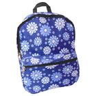 Mochila Feminina Escolar Azul Estampada Colegio