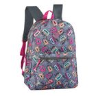 Mochila Feminina Estampada Clio Cinza Un