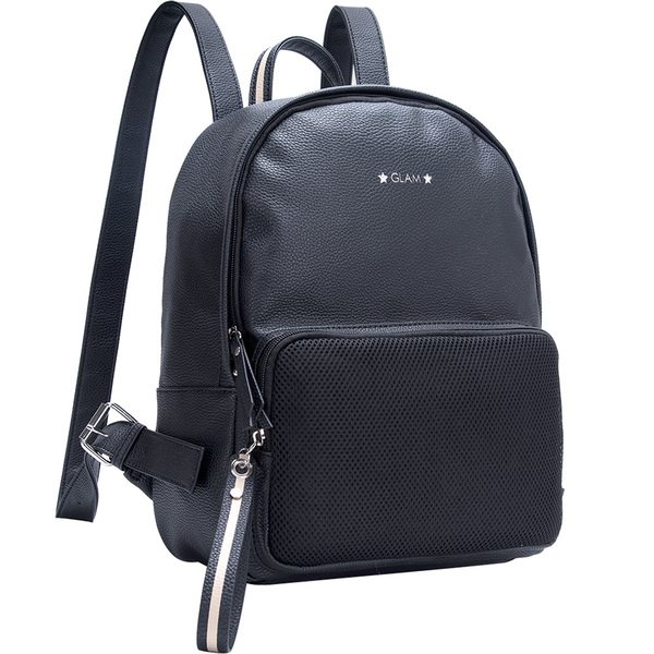 Mochila Feminina Pequena Em Pvc - Glam - Semax - Preto