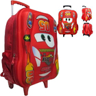 Mochila Infantil Escolar Frente Alto Relevo Mc05005 Vermelho