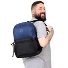 Mochila Masculina Bolsa Escolar Básica Menino Costas Cinza Az