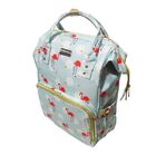 Mochila Maternidade Bebe Bolsa Azul Claro Flamingo