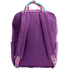 Mochila Menina Costas Escolar Bolsa C/ Bolso Lateral Listras