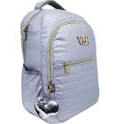 Mochila Notebook 15 Feminina Escolar M3987 Metalizada Prata