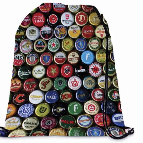 Mochila Saco Personalizada Esporte Tampinhas De Cerveja