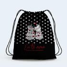 Mochila Saco Presente Gatinhos Namorados