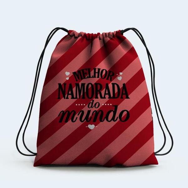 Mochila Saco Presente Melhor Namorada Do Mundo