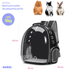 Mochila Transporte Pet Visão Astronauta Cão Gato Madog