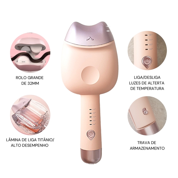 Modelador De Cabelos Duas Ondas Cerâmica Profissional Bivolt