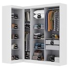 Modulação 1 Canto 2 Portas Puxador Em Mdf Paris Branco