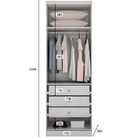 Modulado 2 Portas 3 Gavetas - Linea-branco - Móveis Novo Hori