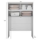 Modulado Aéreo Casal 4 Portas - Linea-branco - Móveis Novo Ho