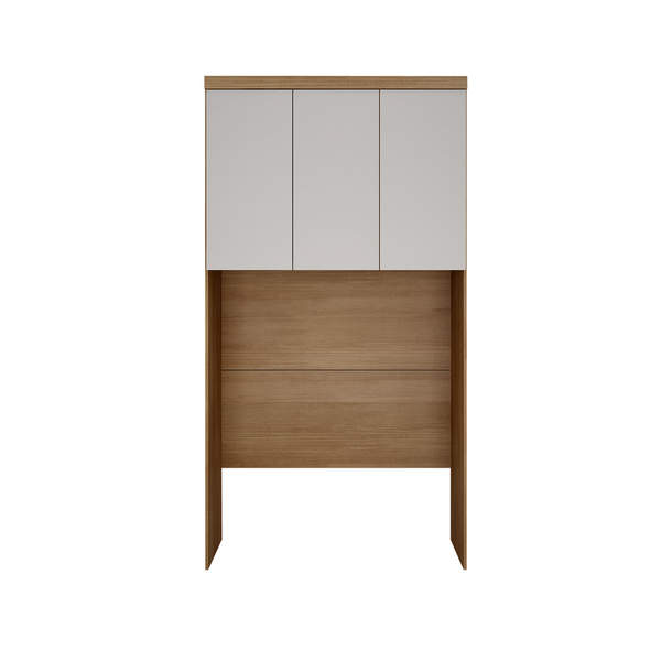 Modulado Aéreo Solteiro 3 Portas - Rizon-cumaru Off White  -