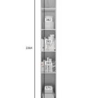 Modulado Canto 5 Portas 6 Gav - Linea-branco- Novo Horizonte
