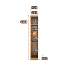 Modulado Casal Completo 6 Portas 8 Gavetas - Linea-cumaru - M