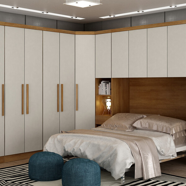 Modulado Casal Completo 6 Portas 8 Gavetas - Rizon-cumaru/fen