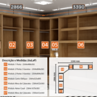 Modulado Casal Completo 6 Portas 8 Gavetas - Rizon-cumaru/fen