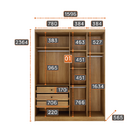 Modulado Closet Completo 9 Portas 6 Gavetas - Linea-cumaru/fe