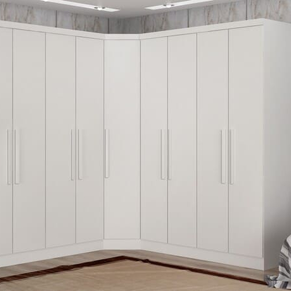 Modulado Closet Completo 9 Portas 6 Gavetas - Rizon-branco -